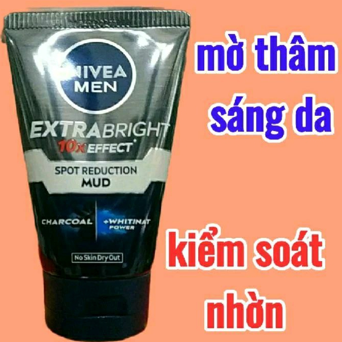 SỮA RỬA MẶT NIVEA MEN EXTRA BRIGHT 10X EFECT 100G SÁNG MỊN DA KIỂM SOÁT NHỜN HIỆU QUẢ