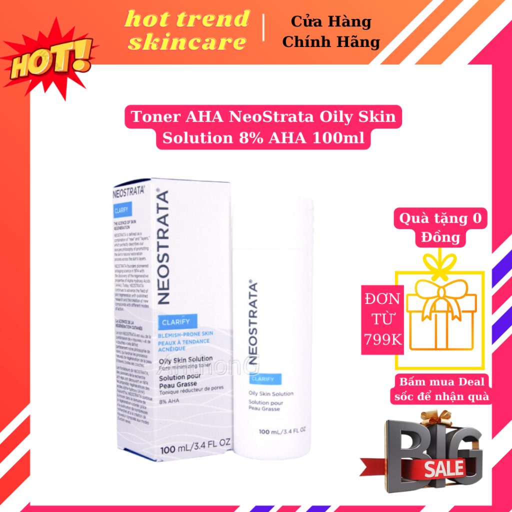 Toner AHA NeoStrata Oily Skin Solution 8% AHA 100ml