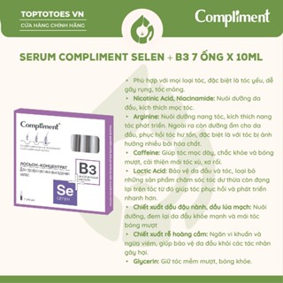 [HÀNG NHẬP KHẨU] Serum ngăn ngừa rụng tóc, kích thích mọc tóc và dưỡng tóc chắc khỏe Compliment Selen+ B3 7 ống x 10ml