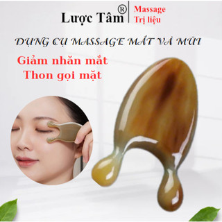 Dụng cụ massage mắt mũi mát xa thon gọn mặt bằng sừng tự nhiên hãng Lược Tâm