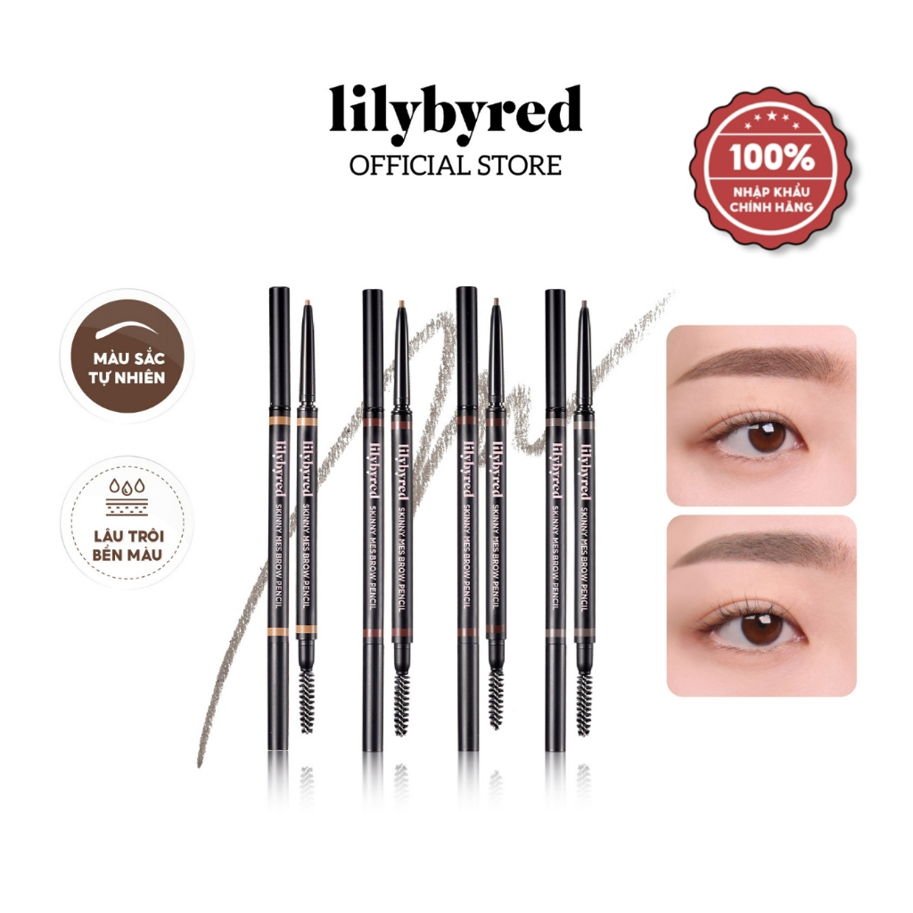 Bút Chì Kẻ Lông Mày Siêu Mảnh LILYBYRED Skinny Mes Eyebrow Pencil 0.08g