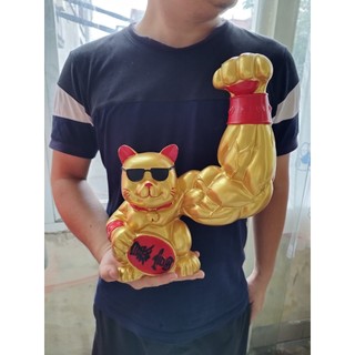  Tượng Mèo Thần Tài Cơ Bắp Ngầu Lòi Size To Mèo Chiêu Tài Bản Đẹp 
