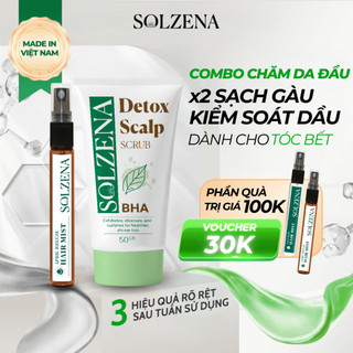 Combo Solzena Tẩy Tế Bào Chết Da Đầu BHA Detox Scalp Scrub 50g & Nước Hoa April Breeze 10ml