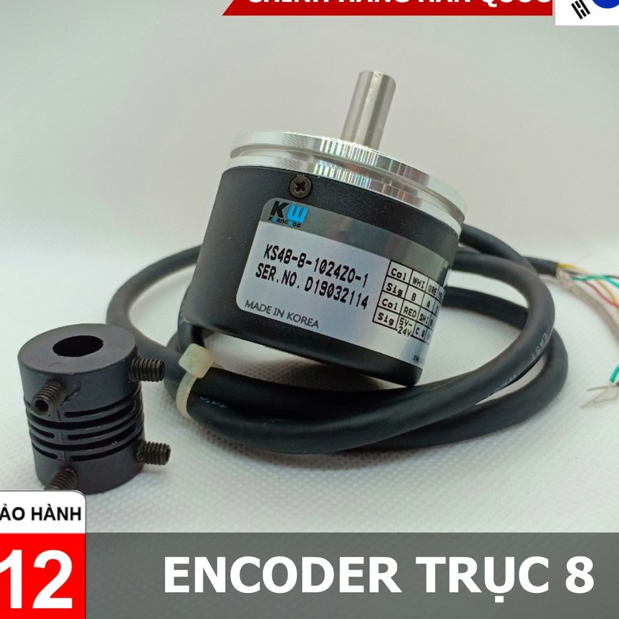 Encoder thang máy 1024 xung cốt 8 lồi