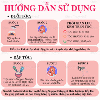 Cặp thuốc kem duỗi tóc, ép tóc Lavox cam không cần dùng nhiệt sử dụng tại gia dành cho mọi loại tóc Lavox Straight Cream