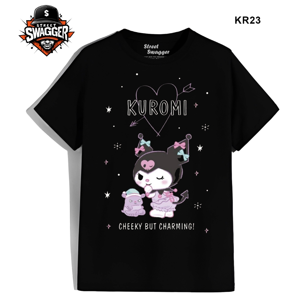 Áo thun Unisex Kuromi, áo phông anime cute Brand US Street Swagger KR23