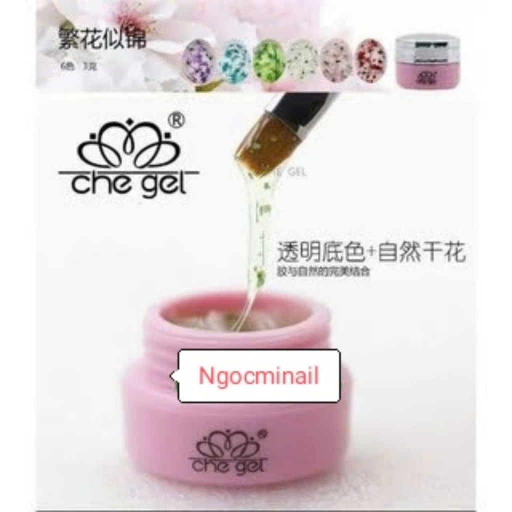 Gel Hoa Khô Ẩn trang trí móng
