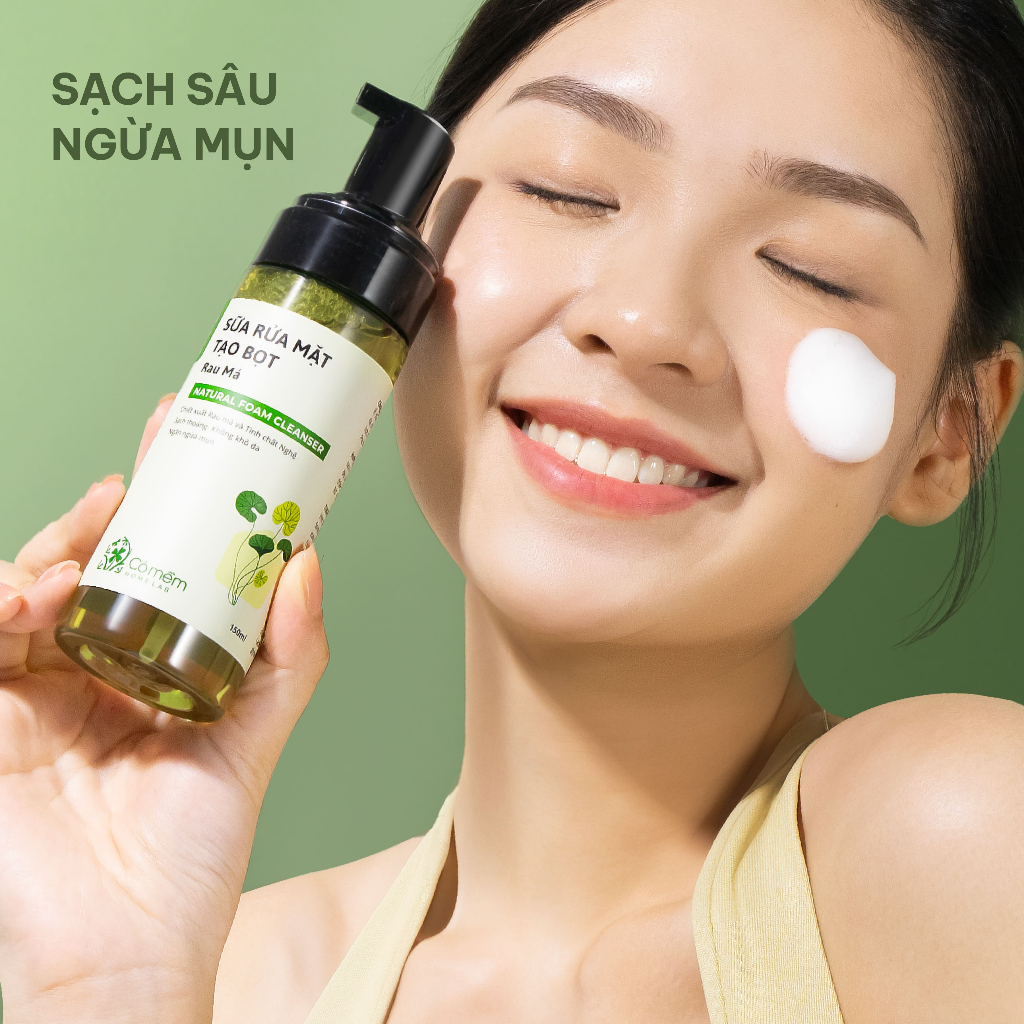 Bộ Chăm Sóc Da Gồm Bọt Rửa Mặt Và Bột Taptap Giúp Sạch Mụn Đầu Đen Cỏ Mềm