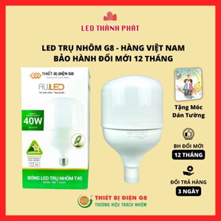 Bóng đèn LED 60W 50W 40W G8 siêu sáng tiết kiệm điên , LED BULB trụ nhôm a/s trắng Bảo hành đổi mới 06 tháng