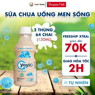 Sữa Chua Uống YOYIC Men Sống Vị Tự Nhiên 2 Thùng 64 Chai
