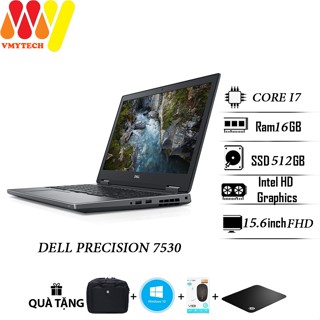 Laptop Dell Precision 7530 cấu hình cao lướt 99%, Core i7, Màn 15.6 FullHD, Ram 16gb, Ổ cứng SSD 512, cạc rời VGA P2000