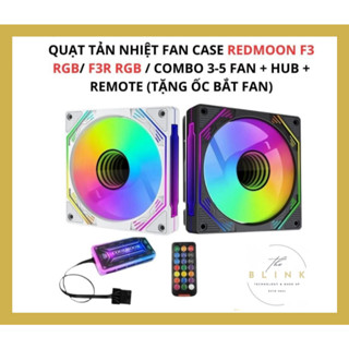 Kit Fan Led Case - Redmoon F3 - Đen/Trắng (sử dụng hub và remote) - Hàng Chính Hãng BH 3 Tháng