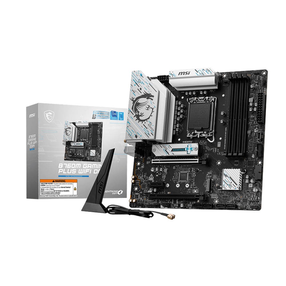 Mainboard MSI B760M Gaming Plus WIFI D4/D5 cho chip Intel đời 12, 13 (LGA1700 / MATX / 4 khe DDR4) - BH chính hãng 3 năm | BigBuy360 - bigbuy360.vn