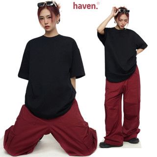 Áo thun trơn nam nữ Haven Studio đen, trắng, nâm form rộng chất cotton