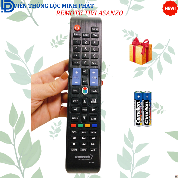 Remote điều khiển tivi Asanzo , điều khiển TV Asanzo - Tặng kèm pin