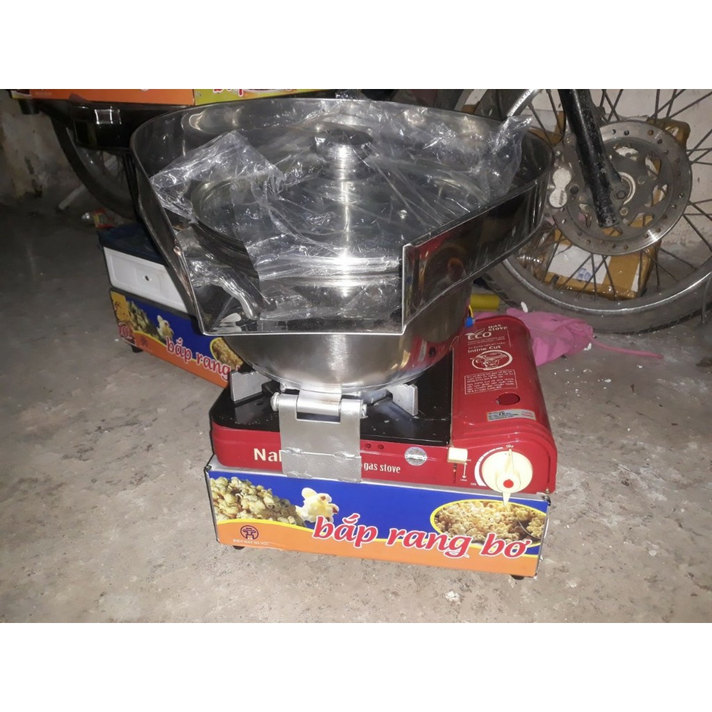 Máy làm bắp mỹ,máy nổ ngô làm bỏng dùng gas mini,gas công nghiệp