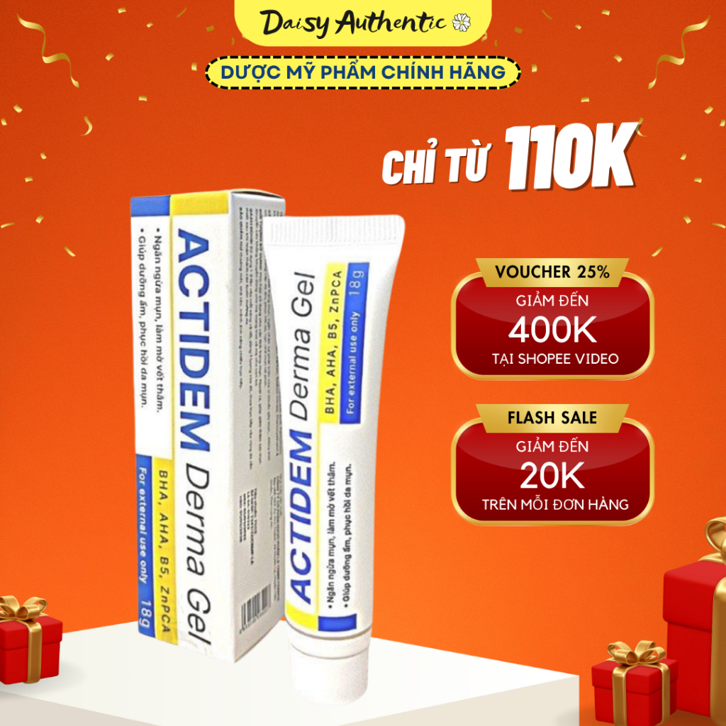 Kem Giảm Mụn Actiderm Derma Gel 18g