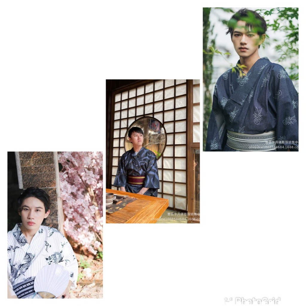 Bộ Quần Áo Truyền Thống Nhật  Bản Samurai Quần Áo Nam Kimono Yukata