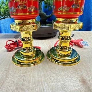 1 CẶP ĐÈN THỜ SONG LONG NHỎ-TRUNG- LỚN
