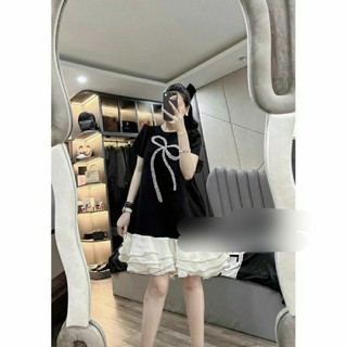 VÁY ĐEN ĐUÔI CÁ PHỐI VOAN NƠ REN