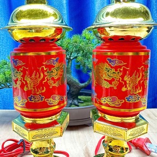 1 CẶP ĐÈN THỜ SONG LONG NHỎ-TRUNG- LỚN