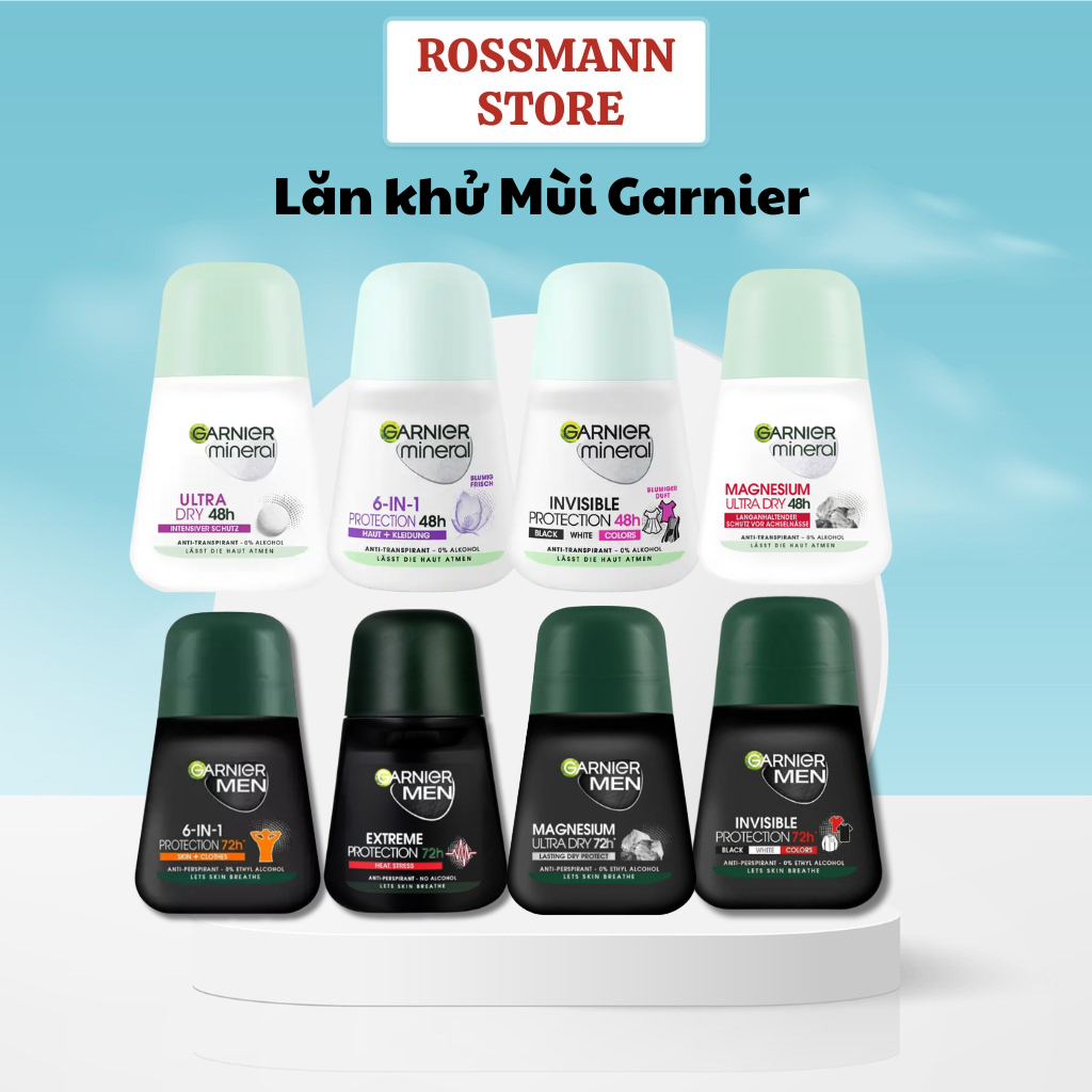 Lăn Khử Mùi Garnier Mineral Pháp