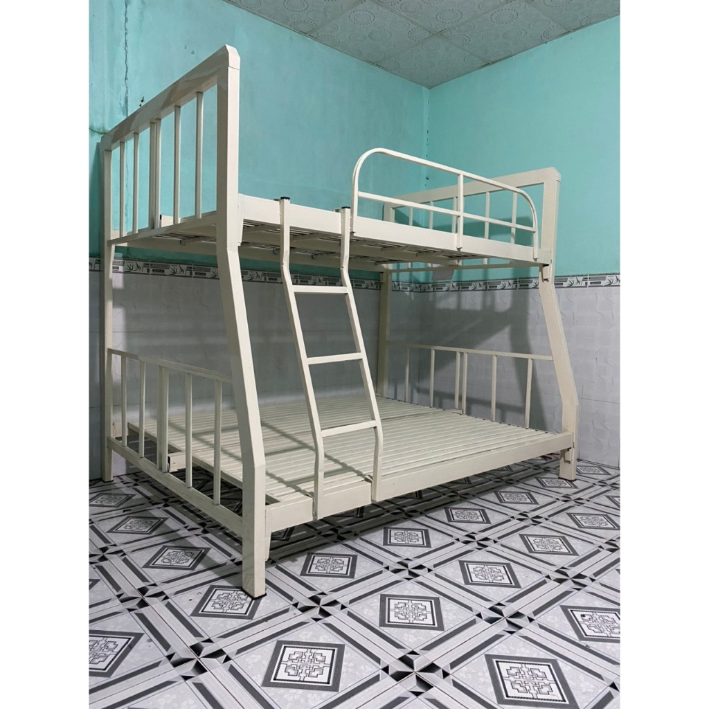 GIƯỜNG TẦNG LỆCH SẮT HỘP 4X8 CAO CẤP