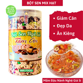 Hộp 500g Bột Củ Sen Ngũ Cốc Mix Hạt Dinh Dưỡng Tâm An Hỗ Trợ Giảm Cân, Ăn Kiêng, Dưỡng Nhan, Ăn Healthy
