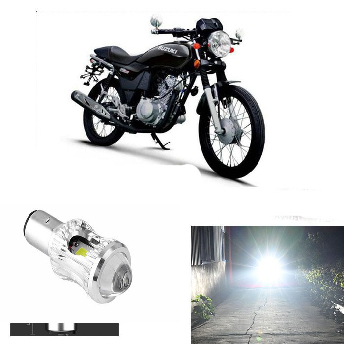 Đèn pha led bi cầu cót pha trắng vàng M6 GD110
