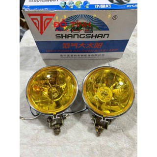 COMBO 2 Đèn tròn inox thay bóng, đèn gầm, đèn trợ sáng ô tô. Đèn phá sương trắng- vàng 12/24v. (1 đôi)