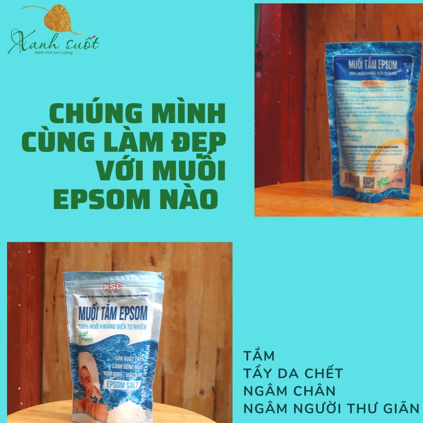 [NSC] MUỐI TẮM EPSOM - 100% MUỐI KHOÁNG BIỂN TỰ NHIÊN - EPSOM SALT- USEFFUL BENEFITS FOR HEATHY AND 