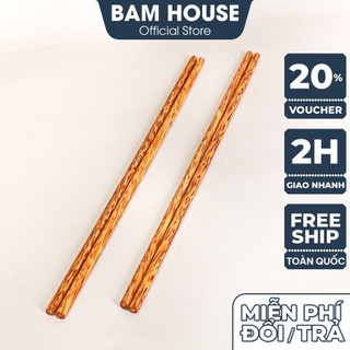  Đũa gỗ dài chiên thức ăn Bam House chất liệu gỗ dừa chống bỏng cao cấp DGD01 - 1 đôi 