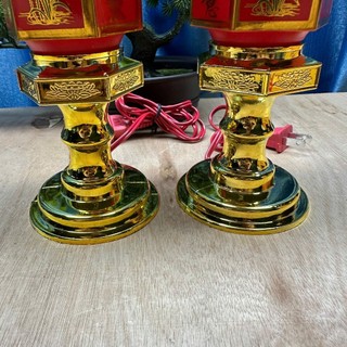 1 CẶP ĐÈN THỜ LỤC GIÁC NHỎ ,TRUNG , LỚN