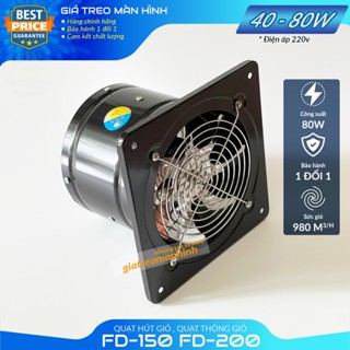 Quạt Hút Gió FD-100, FD-150 , FD-200 Thông Gió Hút, Mùi Nhà Bếp Nhà Vệ Sinh , Phòng Ngủ
