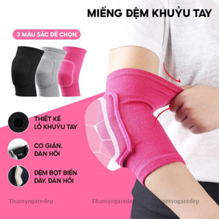 Bảo Vệ Khuỷu Tay, Đai Xỏ Khuỷu Tay Đệm Mút Hỗ Trợ Tập Yoga, Gym Và Thể Thao Cao Cấp (1 cái).