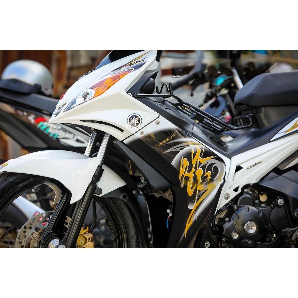 Tem rời Exciter 2010 Trắng đen mẫu Malaysia , tem 3 lớp cao cấp