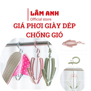 Móc treo phơi giày dép thông minh đa năng 4 nhánh xoay 360 độ