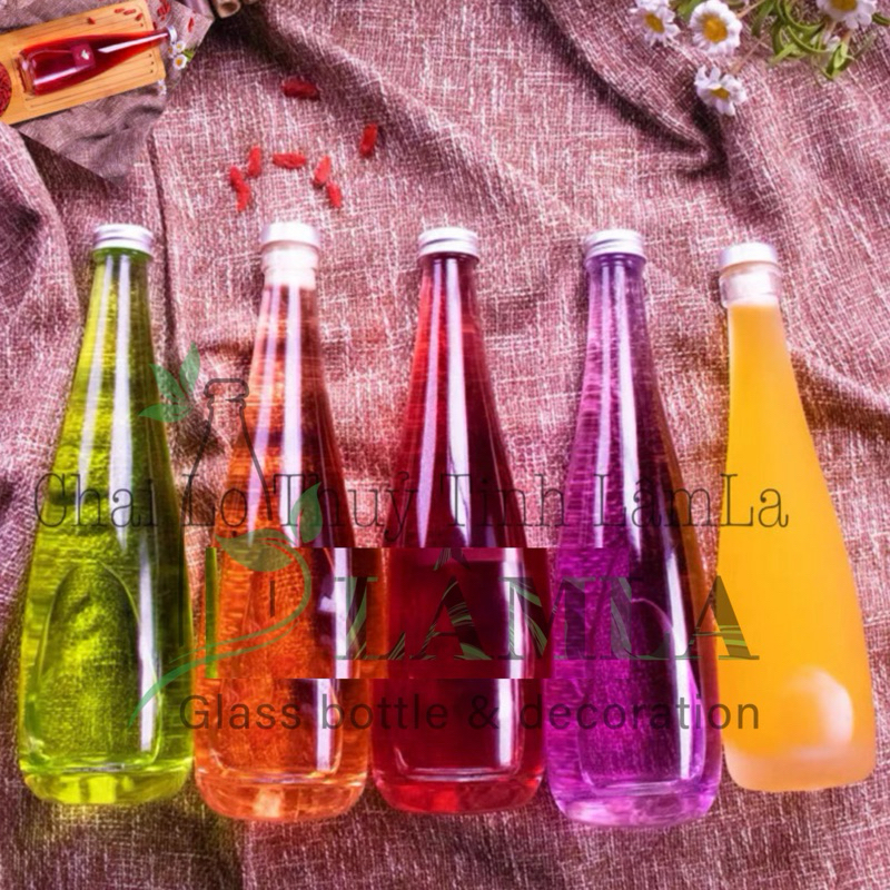 Bình Thuỷ Tinh Chai thuỷ Tinh Đựng Rượu Cổ Dài Cao Cấp 330ML 500ML