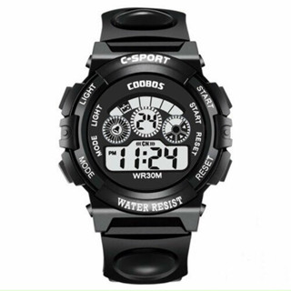 Đồng Hồ Trẻ Em COOBOS 0119 0919 Đen Chính Hãng Dáng Thể Thao Điện Tử Dành Cho Bé Trai Bé Gái