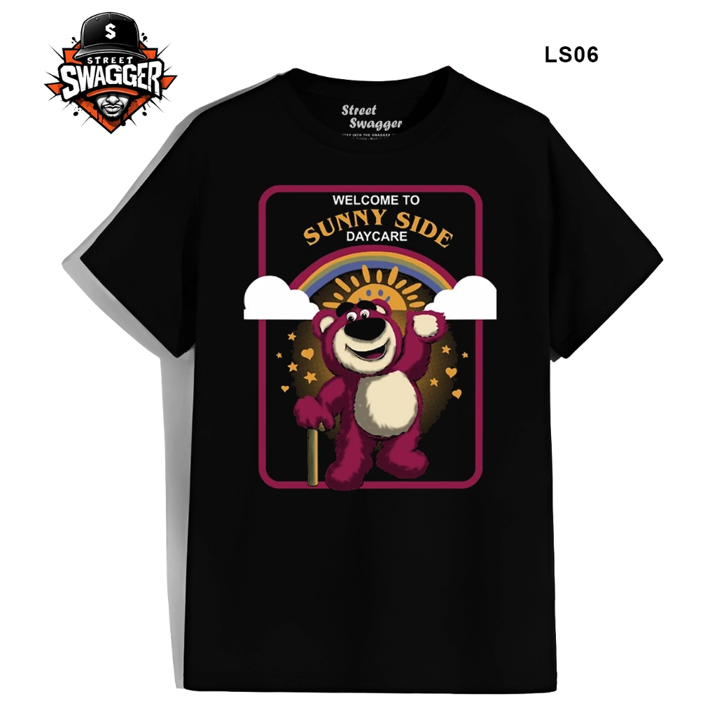 Áo thun Unisex Lotso Bear, áo phông Gấu Dâu Unisex Brand US Street Swagger LS06