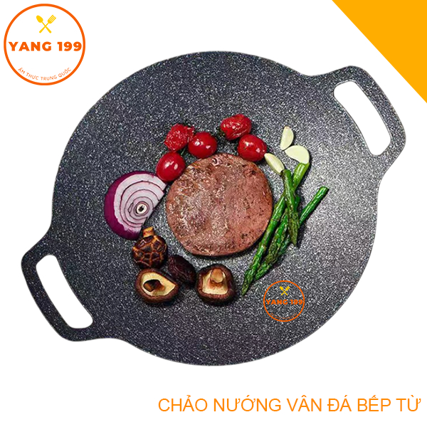 Chảo Nướng Vân Đá Dùng Được Bếp Từ 36cm