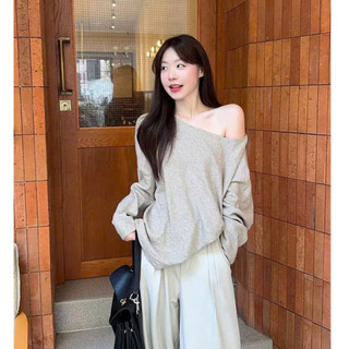  Áo trễ vai tay dài phong cách Thượng Hải Áo lệch vai chất tăm lông thỏ Sang chảnh Có Bigszie - Hoài Huyền Store - S104 