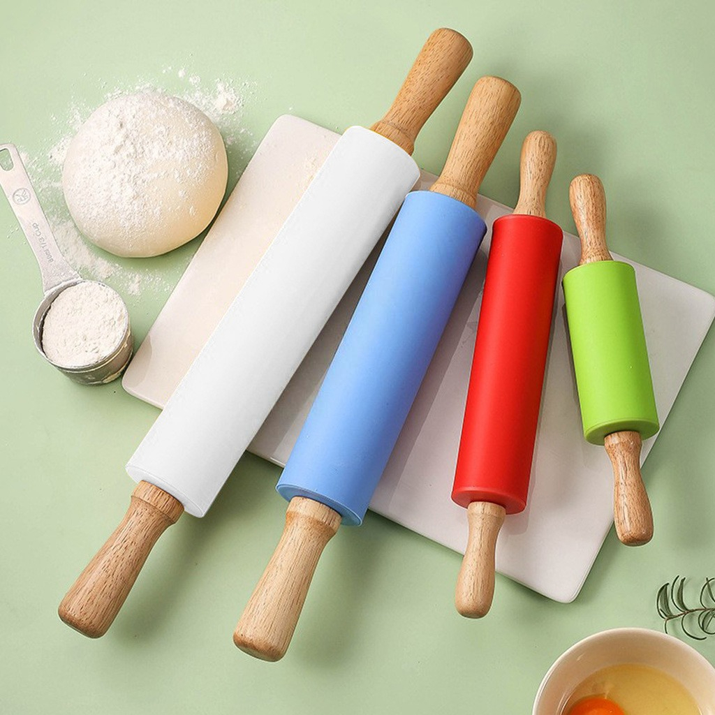 Cán bột Silicone trục xoay