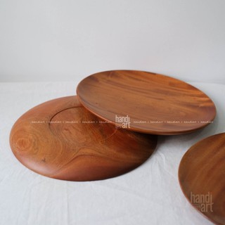 Khay gỗ tròn, dĩa gỗ tròn trang trí bàn ăn