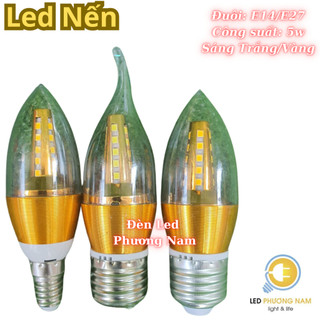 [COMBO 2 ] Bóng Đèn Led Nến Trang Trí ( E14 - E27 )
