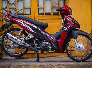 Tem rời Wave rsx đỏ đen lửa mẫu mới 2023