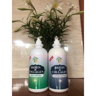 DẦU GỘI XẢ BIOTIN COLLAGHEN 2000ML SIÊU MƯỢT PHỤC HỒI TÓC  HƯ TỔN GIẢM GÃY RỤNG KÍCH THÍCH MỌC TÓC TRỊ GÀU  LƯU HƯƠNG