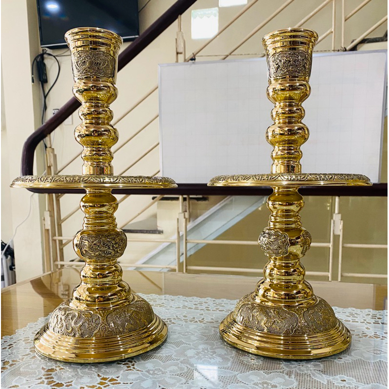 CẶP CHÂN NẾN ĐỒNG CAO 25cm