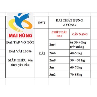 Đai Taekwondo Thêu Tên ( 1 đầu thêu tên theo yêu cầu + 1 đầu thêu CHỮ TAEKWONDO )