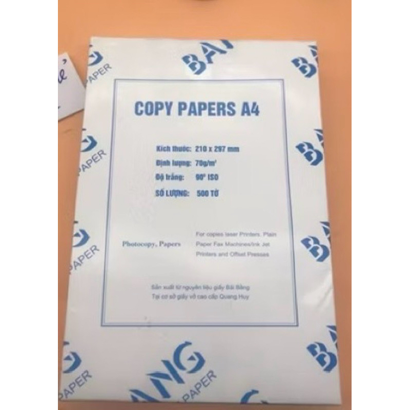 [1RAM/500 Tờ] Giấy A4 Giấy In Bãi Bằng Cao Cấp 70mgs Giấy In Giấy Photo A4 DL 70